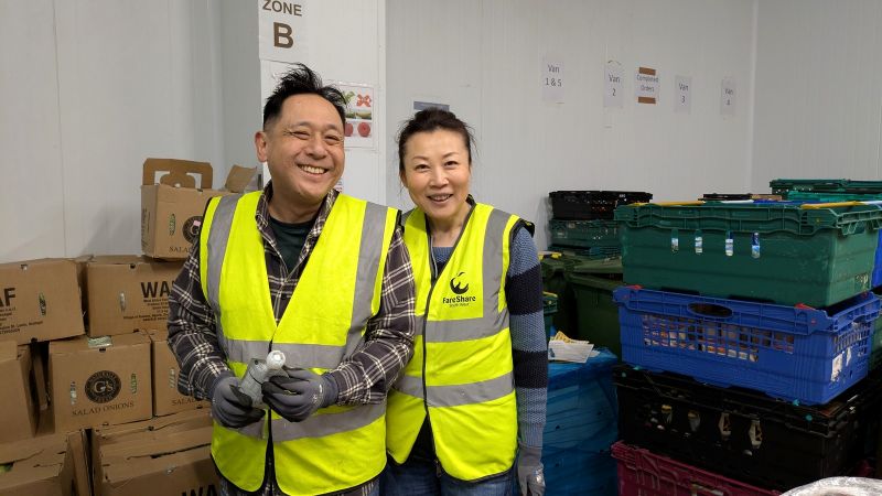 Volunteers in the FareShare South West chiller